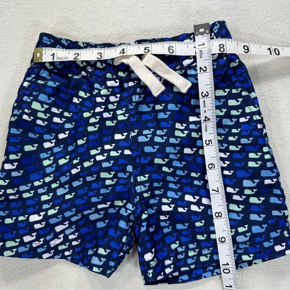 Vineyard Vines Boys Whale Pattern Kids Swim Trunks - Blue Sz 2T - Picture 2 of 6